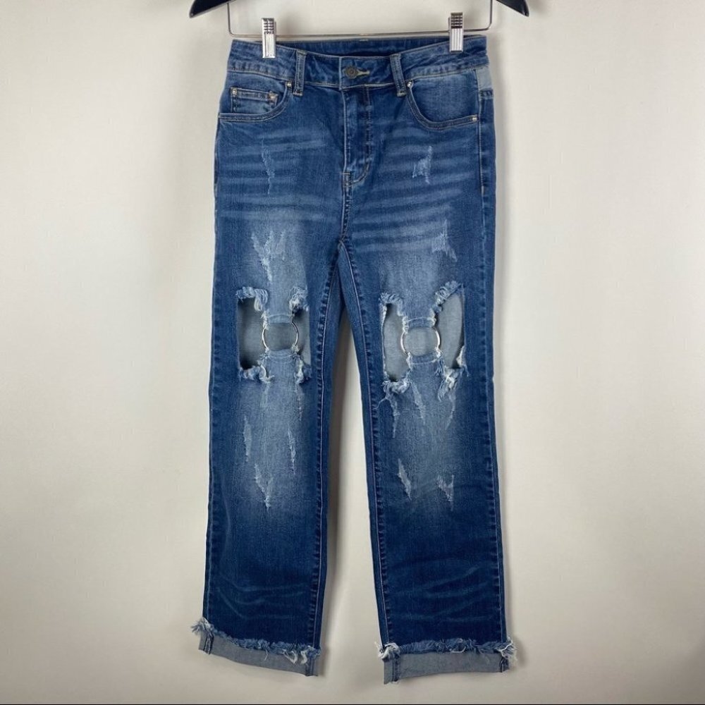Litz‎ Premium Denim with Silver Rings